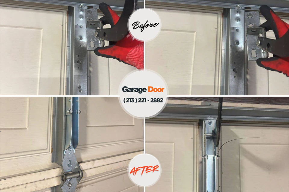 Before and after: garage door repair Altoona, WI